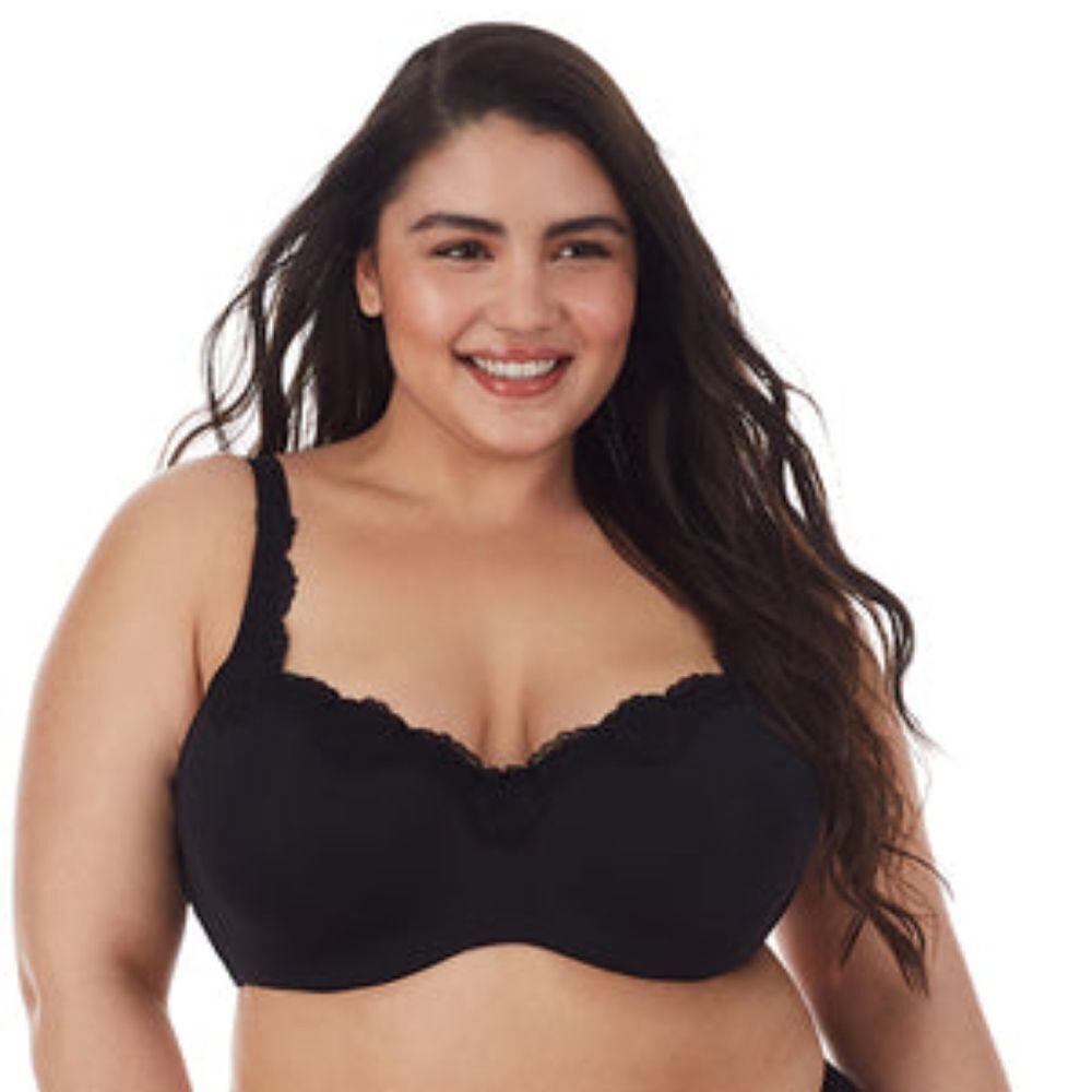 Le Mystère Lace Tisha Underwire Bra Black 44D Plus Size